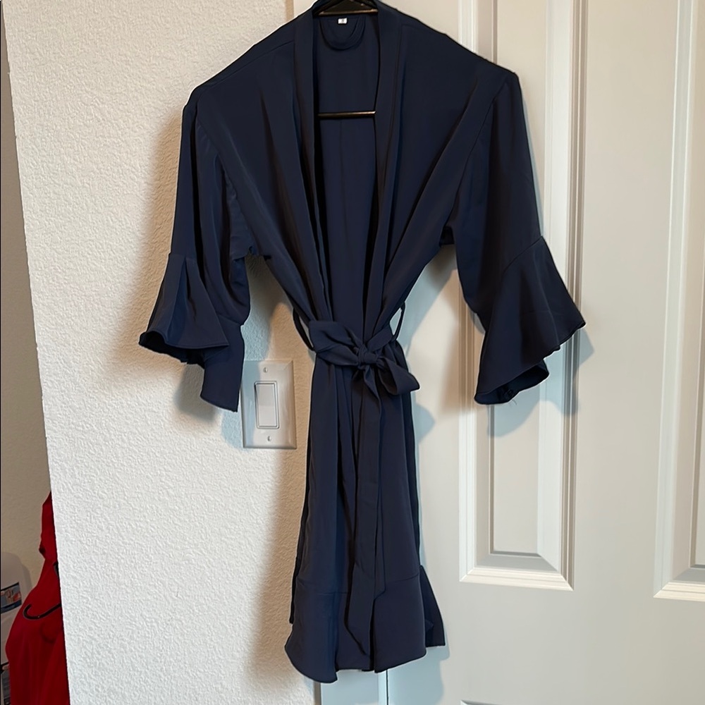 Elegant Navy Blue Robe